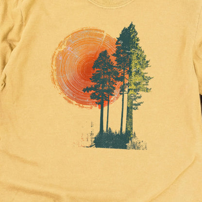 Woodcut Pines Cotton Long Sleeve