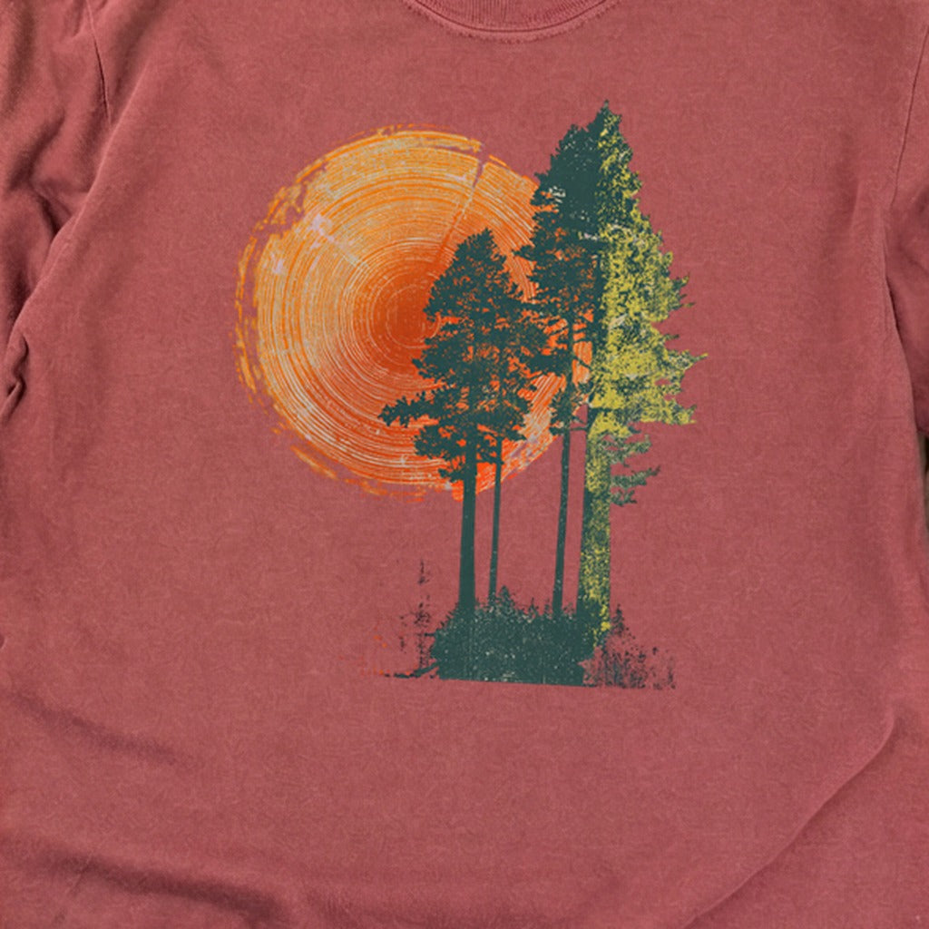 Woodcut Pines Cotton Long Sleeve