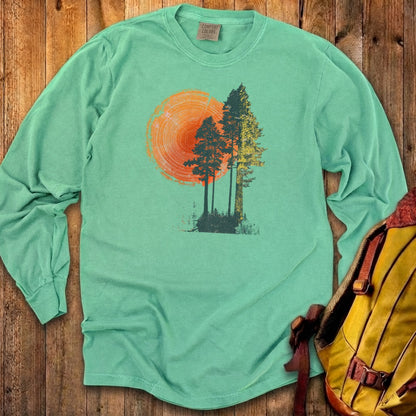 Woodcut Pines Cotton Long Sleeve
