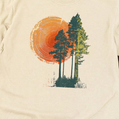 Woodcut Pines Cotton Long Sleeve