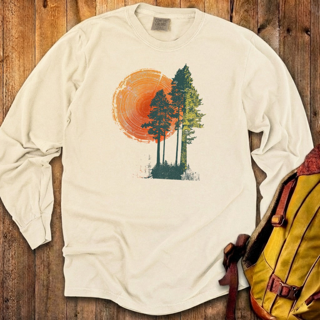 Woodcut Pines Cotton Long Sleeve