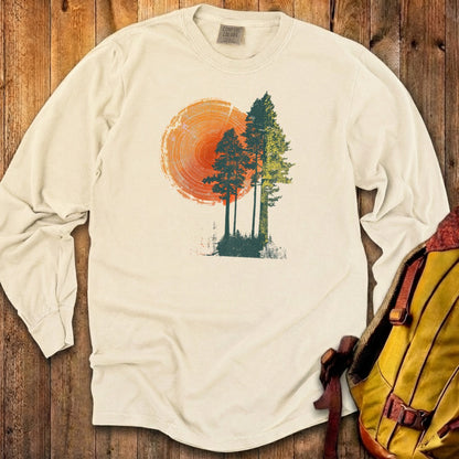 Woodcut Pines Cotton Long Sleeve