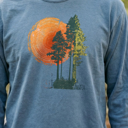 Woodcut Pines Cotton Long Sleeve