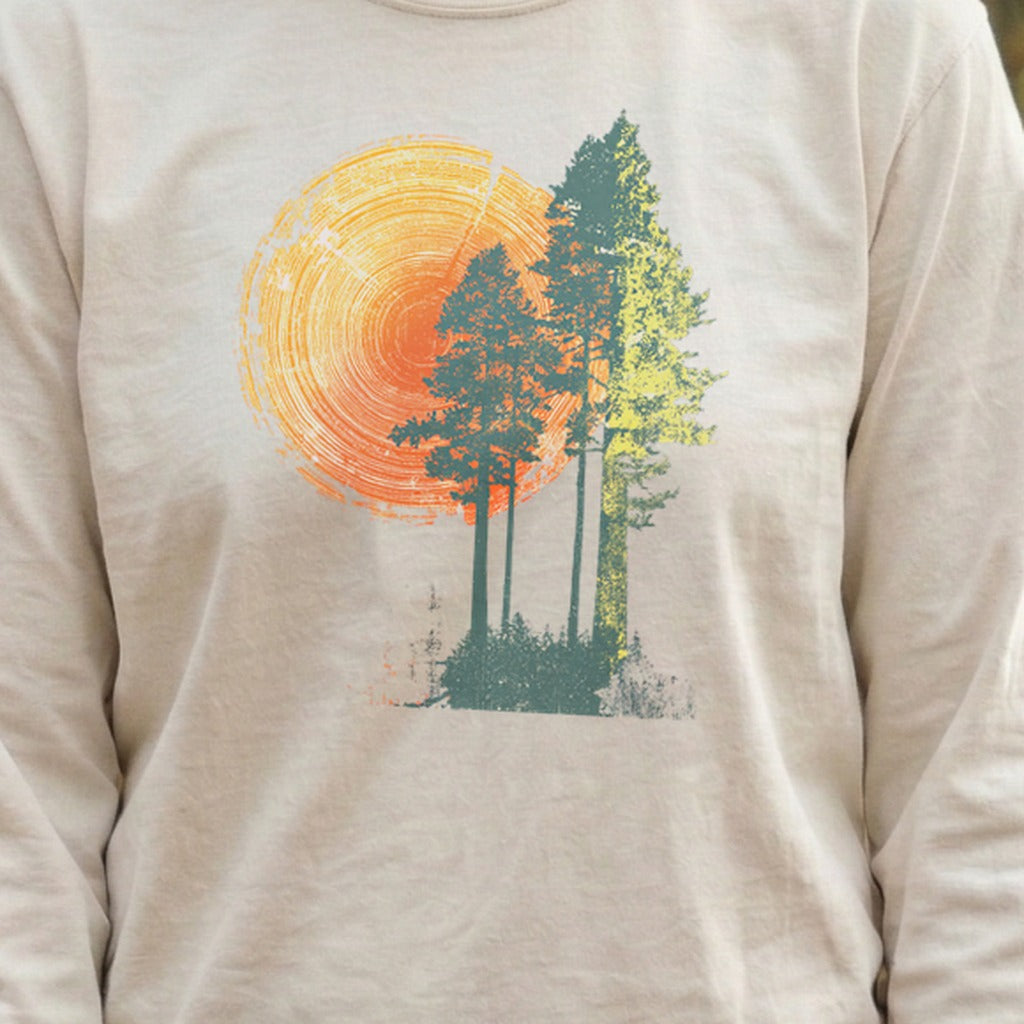 Woodcut Pines Cotton Long Sleeve