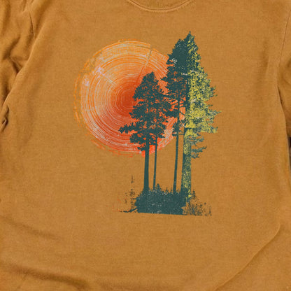 Woodcut Pines Cotton Long Sleeve