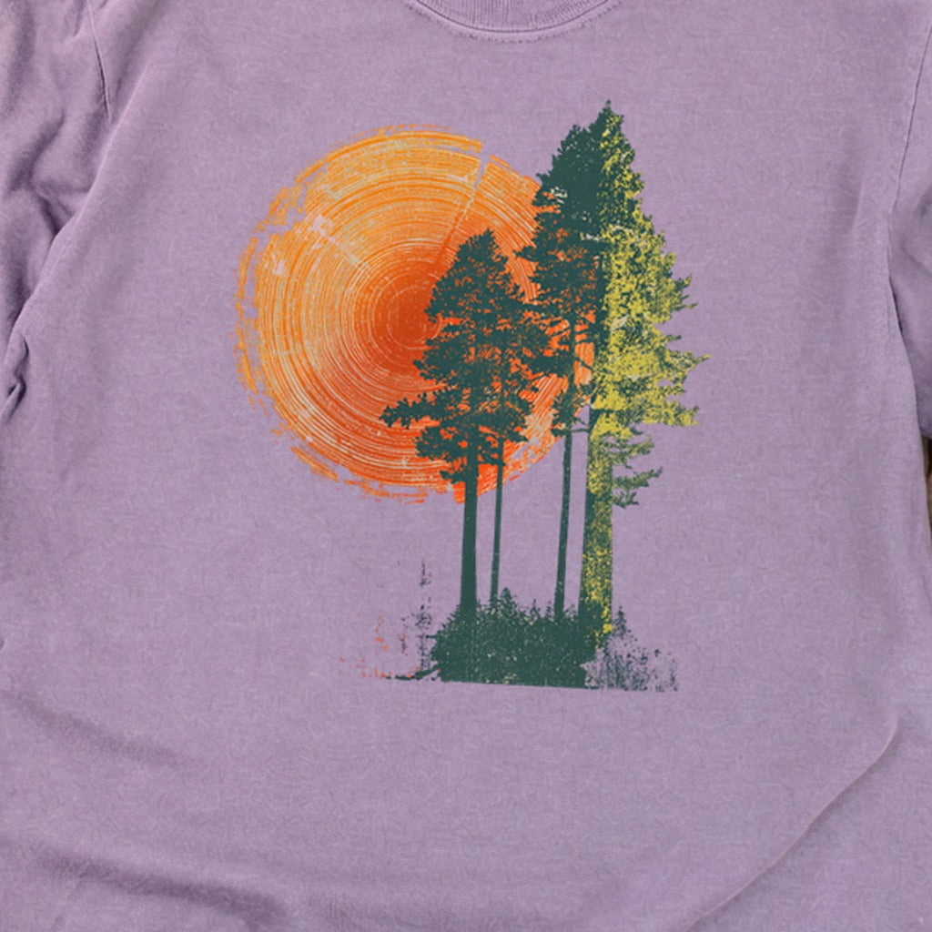 Woodcut Pines Cotton Long Sleeve