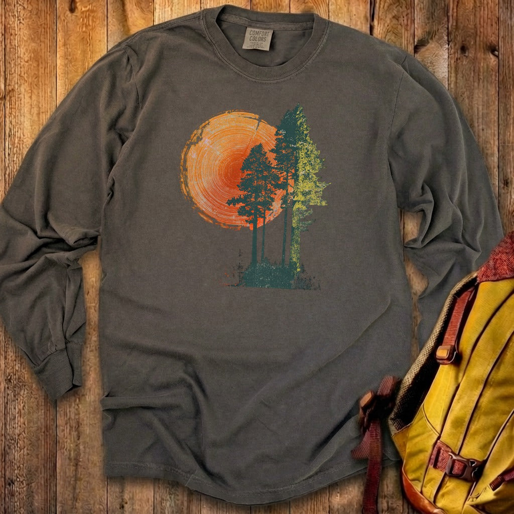 Woodcut Pines Cotton Long Sleeve