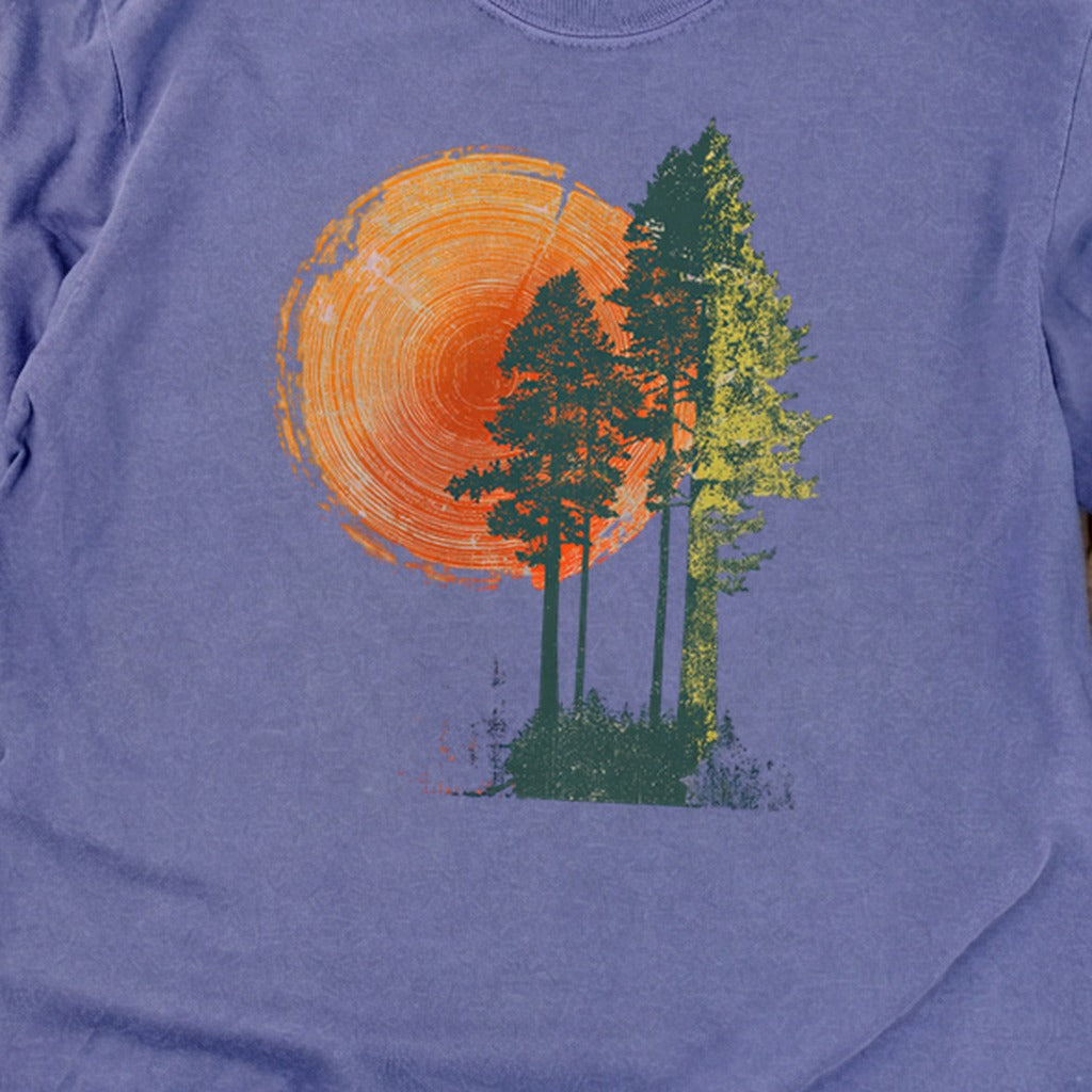 Woodcut Pines Cotton Long Sleeve