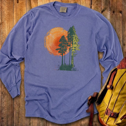 Woodcut Pines Cotton Long Sleeve