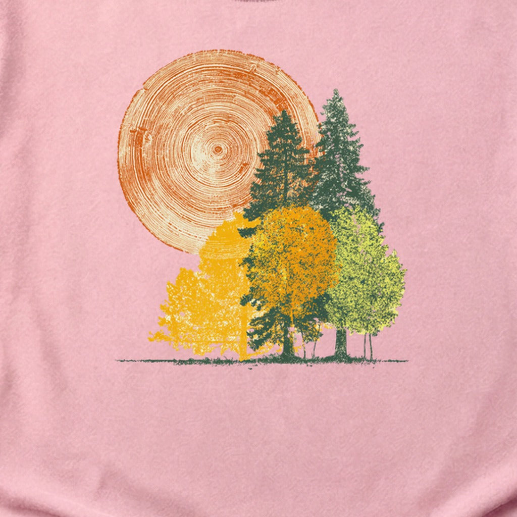 Woodcut Stamped Forest Cotton T-Shirt