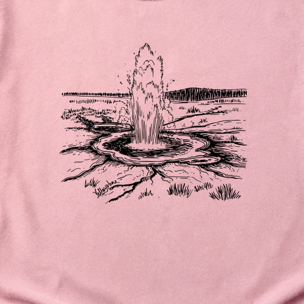 Yellowstone Line Drawing Cotton T-Shirt