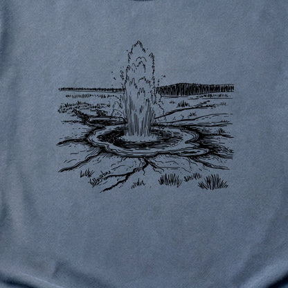 Yellowstone Line Drawing Cotton T-Shirt