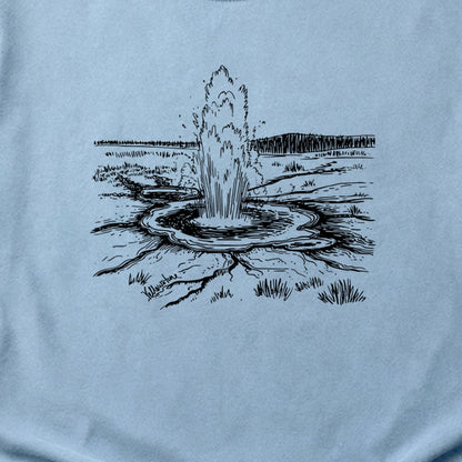 Yellowstone Line Drawing Cotton T-Shirt