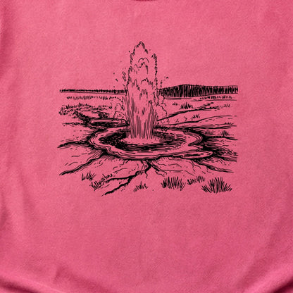 Yellowstone Line Drawing Cotton T-Shirt