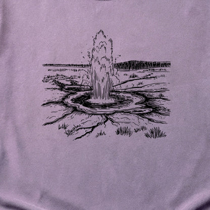 Yellowstone Line Drawing Cotton T-Shirt