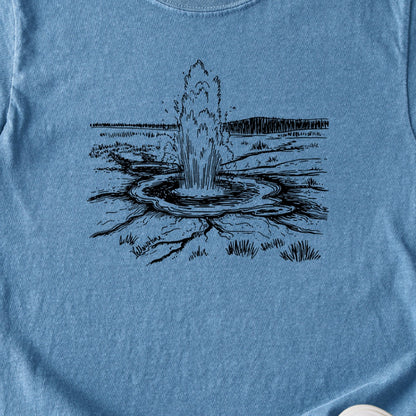 Yellowstone Line Drawing Kids Cotton T-Shirt