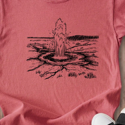 Yellowstone Line Drawing Kids Cotton T-Shirt