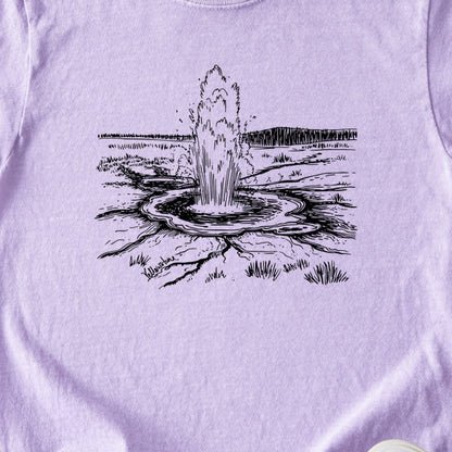 Yellowstone Line Drawing Kids Cotton T-Shirt