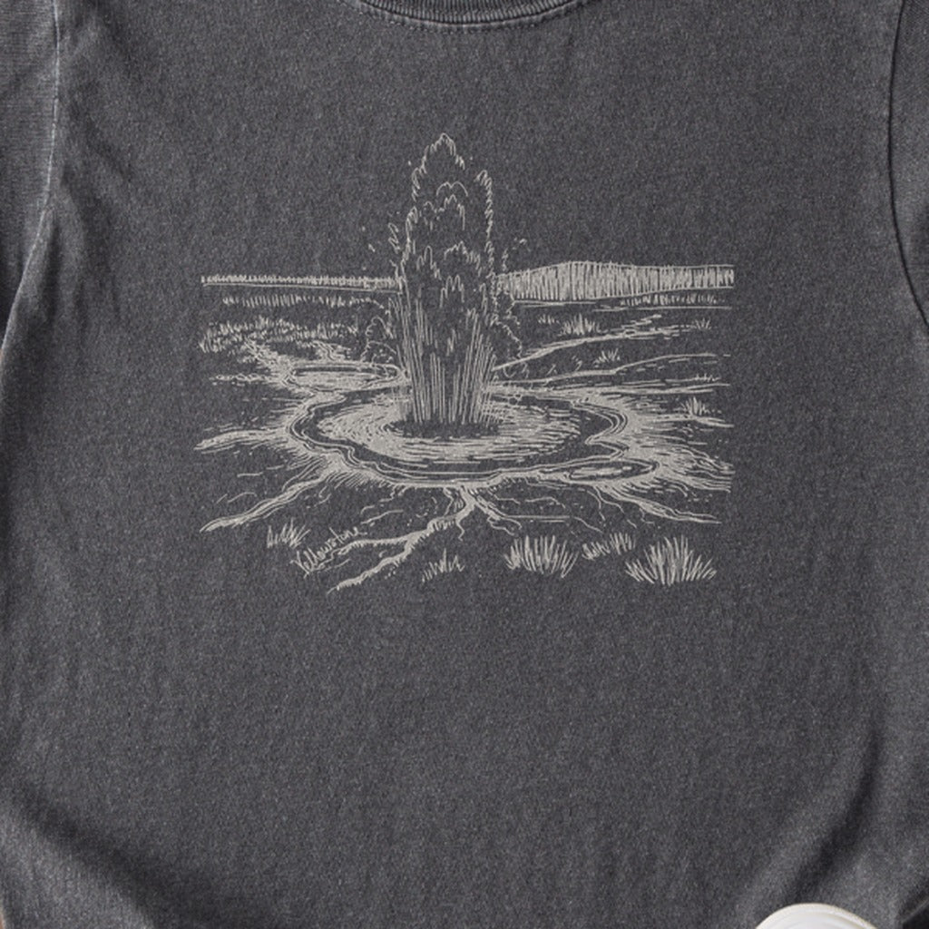 Yellowstone Line Drawing Kids Cotton T-Shirt