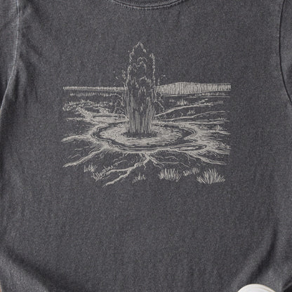 Yellowstone Line Drawing Kids Cotton T-Shirt
