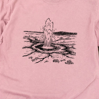 Yellowstone Line Drawing Cotton Long Sleeve