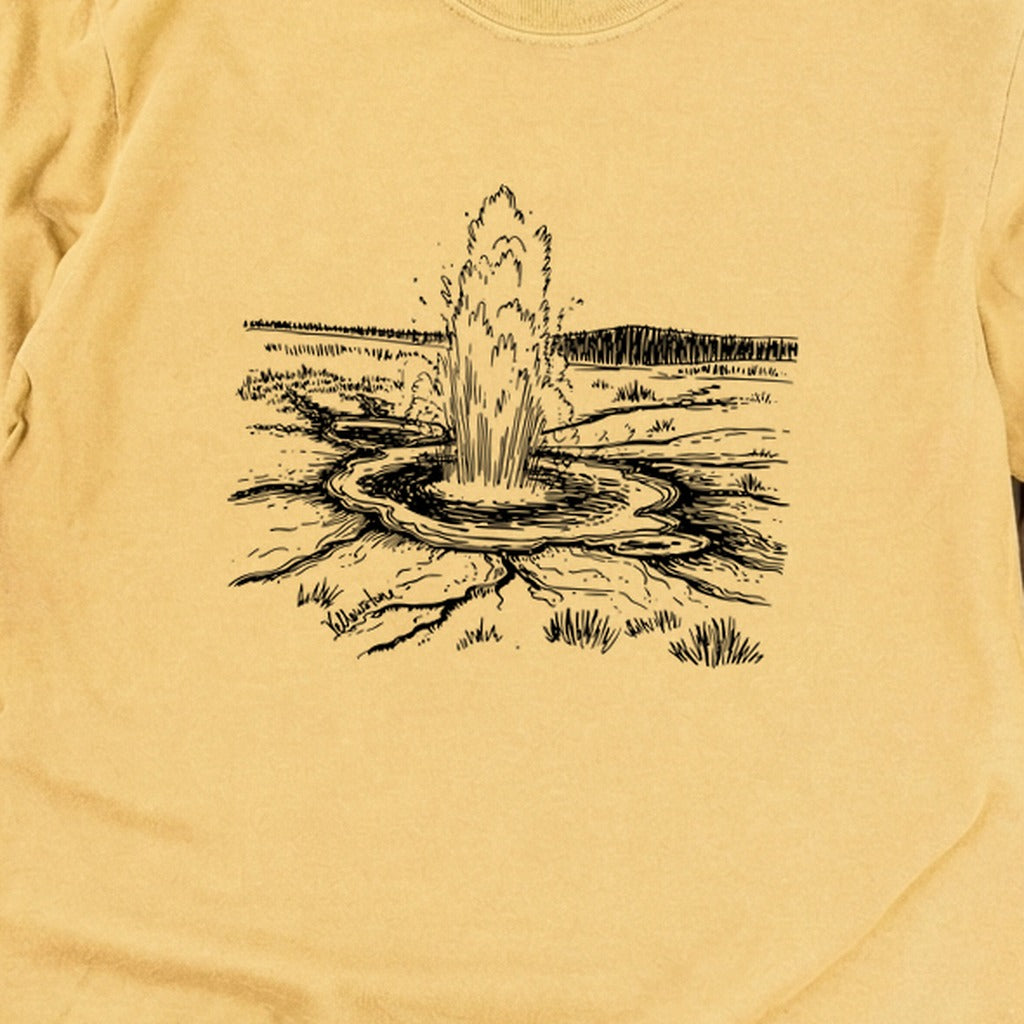 Yellowstone Line Drawing Cotton Long Sleeve