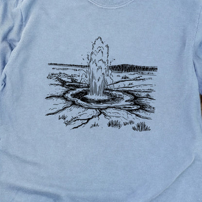 Yellowstone Line Drawing Cotton Long Sleeve