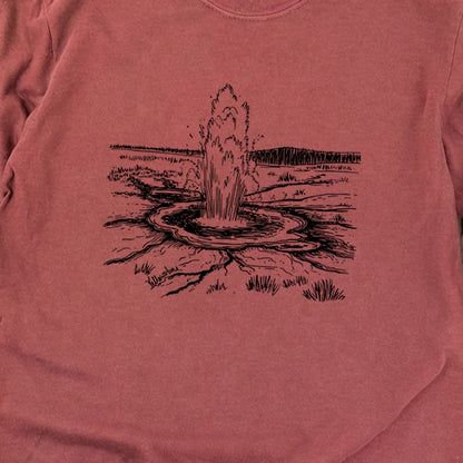 Yellowstone Line Drawing Cotton Long Sleeve