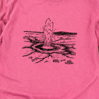 Yellowstone Line Drawing Cotton Long Sleeve
