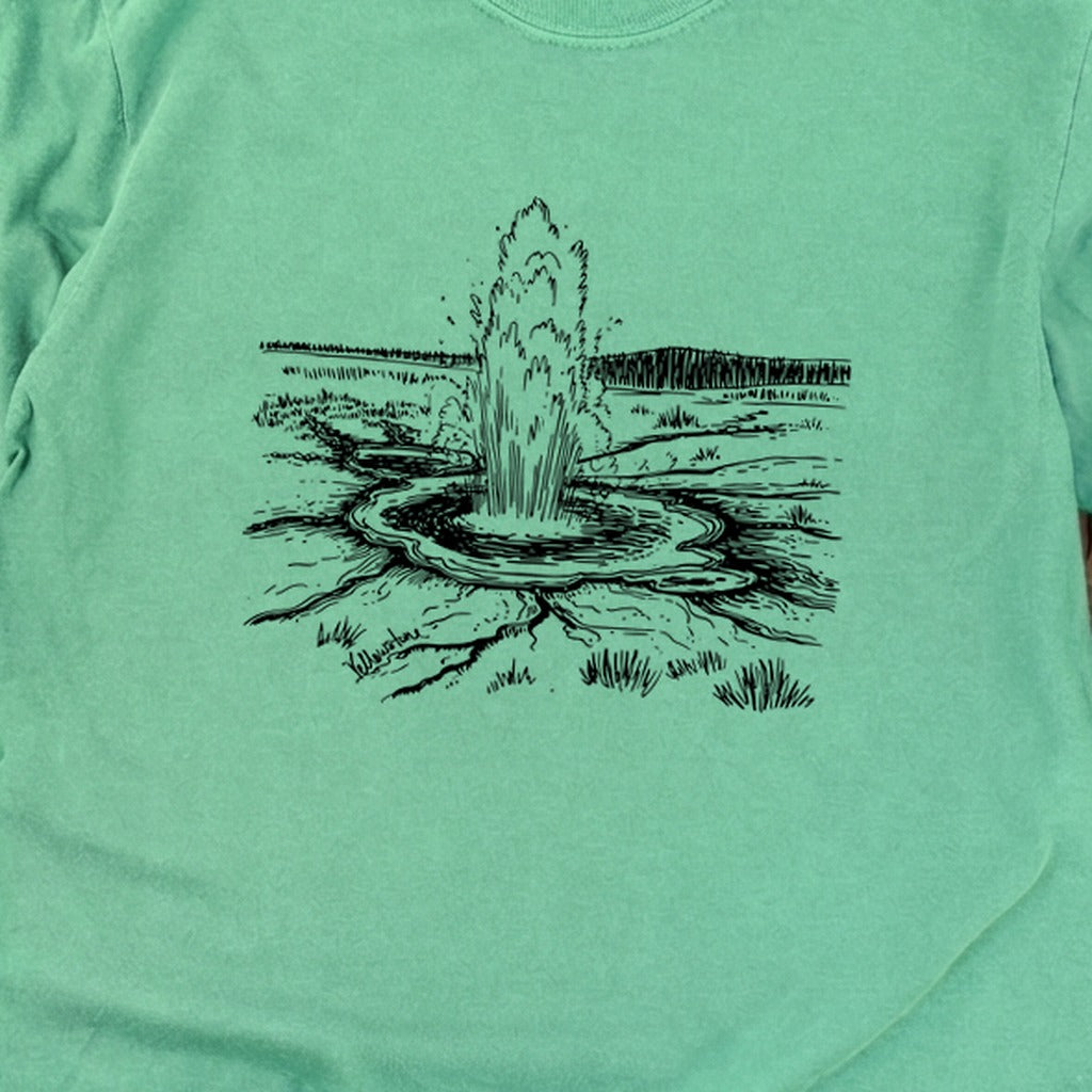 Yellowstone Line Drawing Cotton Long Sleeve