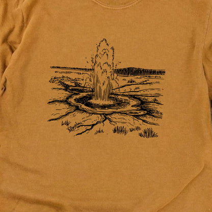 Yellowstone Line Drawing Cotton Long Sleeve
