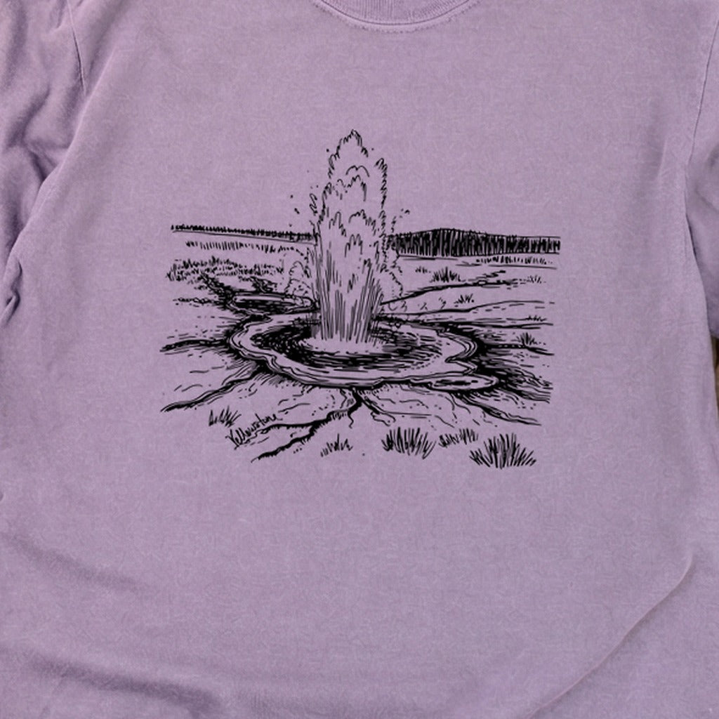 Yellowstone Line Drawing Cotton Long Sleeve