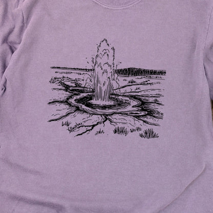 Yellowstone Line Drawing Cotton Long Sleeve