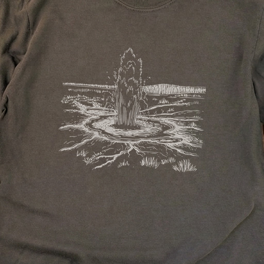 Yellowstone Line Drawing Cotton Long Sleeve