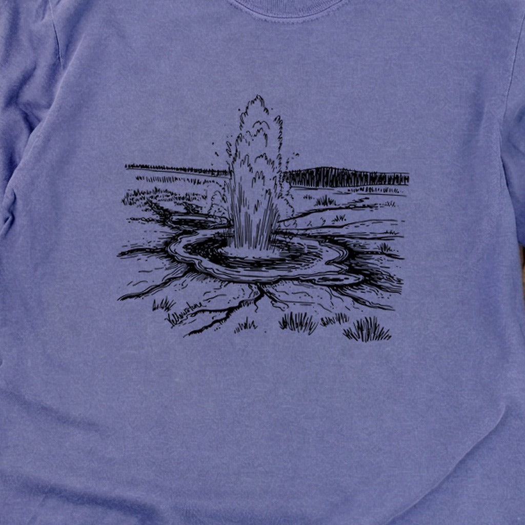 Yellowstone Line Drawing Cotton Long Sleeve