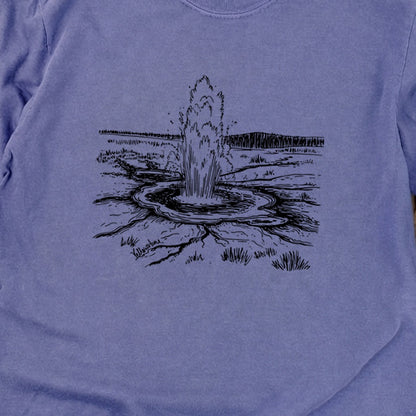 Yellowstone Line Drawing Cotton Long Sleeve