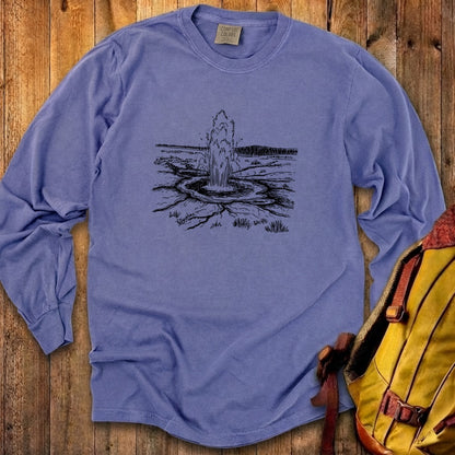 Yellowstone Line Drawing Cotton Long Sleeve