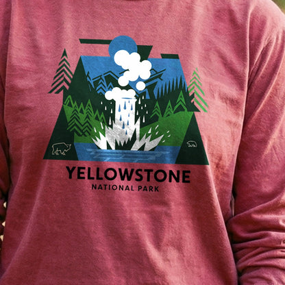 Yellowstone National Park 2 Cotton Long Sleeve