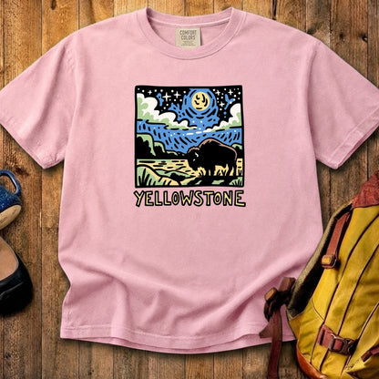 Yellowstone National Park at Night Cotton T-Shirt