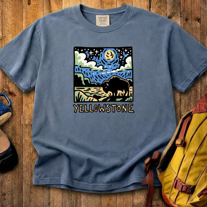 Yellowstone National Park at Night Cotton T-Shirt