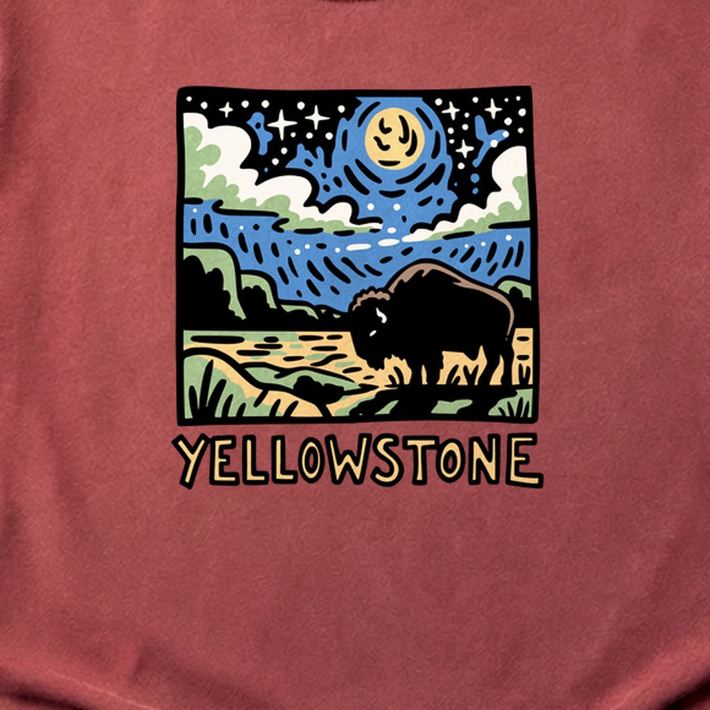 Yellowstone National Park at Night Cotton T-Shirt