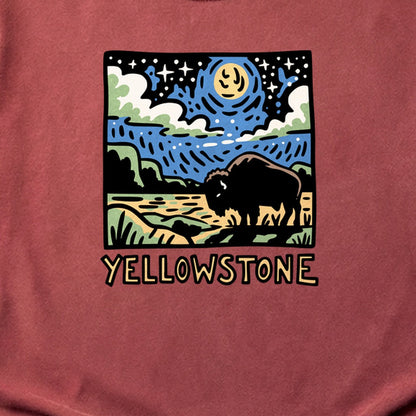 Yellowstone National Park at Night Cotton T-Shirt