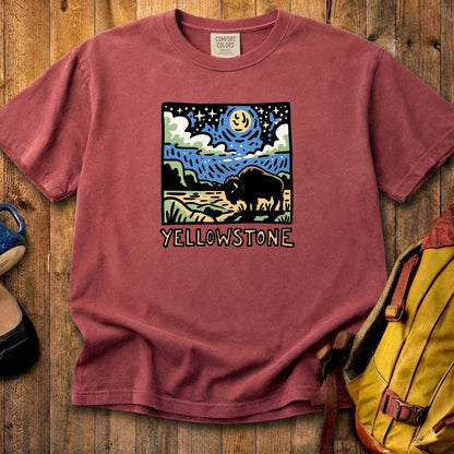 Yellowstone National Park at Night Cotton T-Shirt