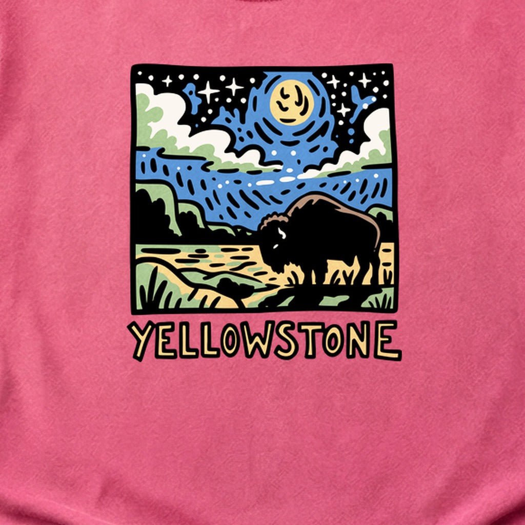 Yellowstone National Park at Night Cotton T-Shirt