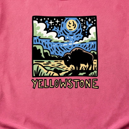 Yellowstone National Park at Night Cotton T-Shirt