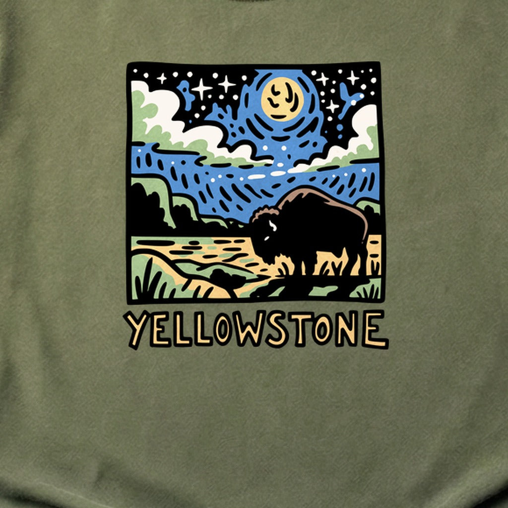 Yellowstone National Park at Night Cotton T-Shirt