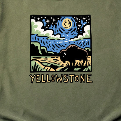 Yellowstone National Park at Night Cotton T-Shirt