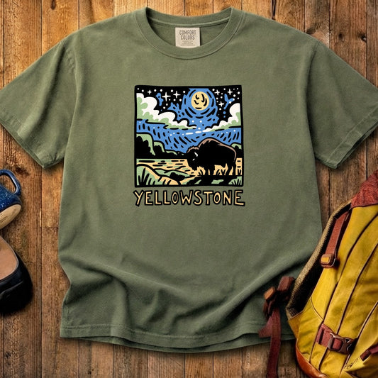 Yellowstone National Park at Night Cotton T-Shirt