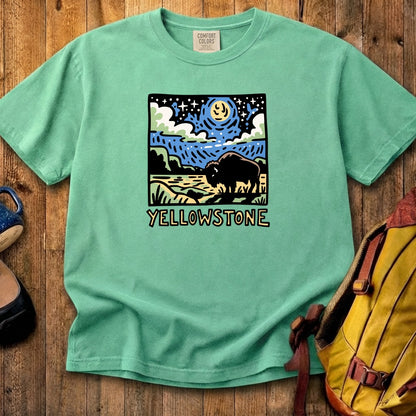 Yellowstone National Park at Night Cotton T-Shirt