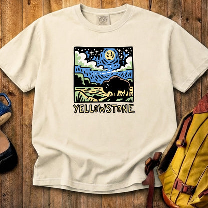 Yellowstone National Park at Night Cotton T-Shirt